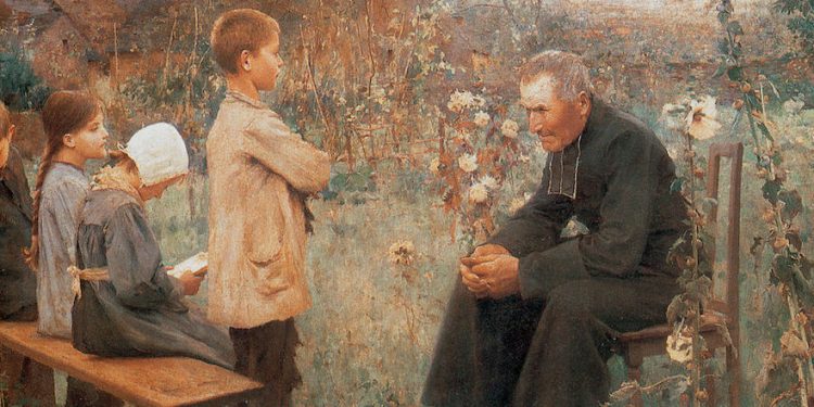 Jules-Alexis Muenier - La Leçon de catéchisme, 1890